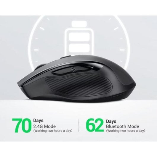 Ratón Ugreen MU006S Bluetooth 5.4 4000 DPI Negro 6 botones inalámbrico