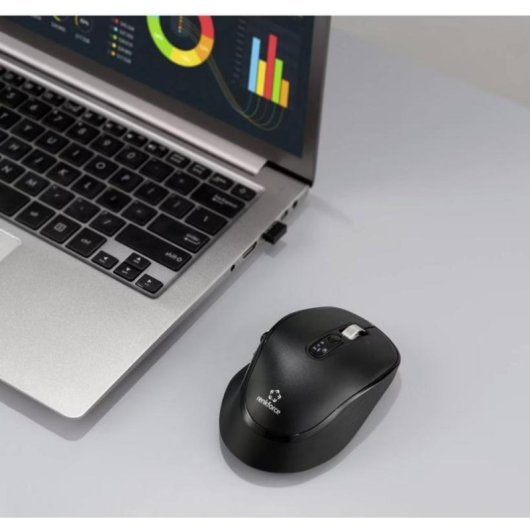 Ratón Renkforce RF-WM-220 Bluetooth 4800 DPI Negro Ergonomía Recargable