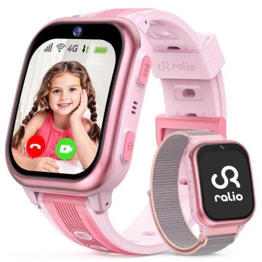 RAYOFI R5 Plus GPS 4G 1,72'' Preto Tamanho Único Resistente IPX7 SOS