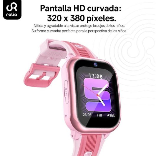 RAYOFI R5 Plus GPS 4G 1,72'' Preto Tamanho Único Resistente IPX7 SOS
