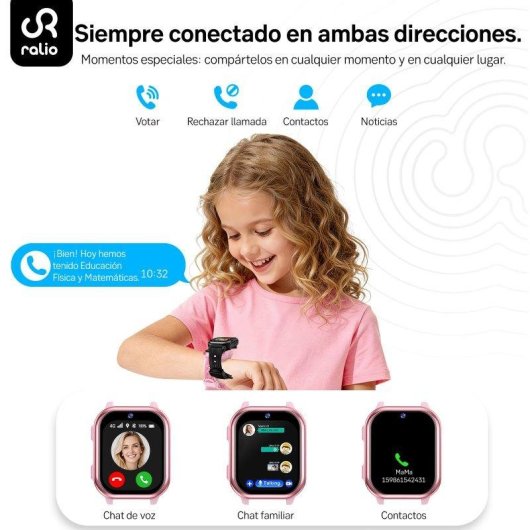 RAYOFI R5 Plus GPS 4G 1,72'' Preto Tamanho Único Resistente IPX7 SOS