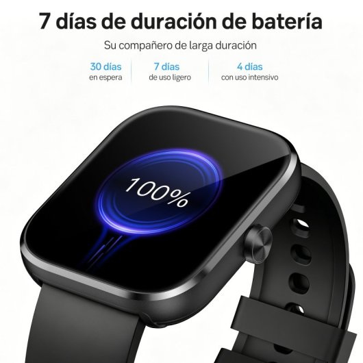 Rayofi D18 Reloj SmartWatch Negro 1,83" SpO2 Pulsómetro Monitor Sueño