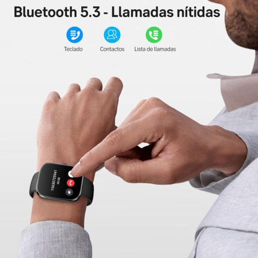 Rayofi D18 Reloj SmartWatch Negro 1,83" SpO2 Pulsómetro Monitor Sueño