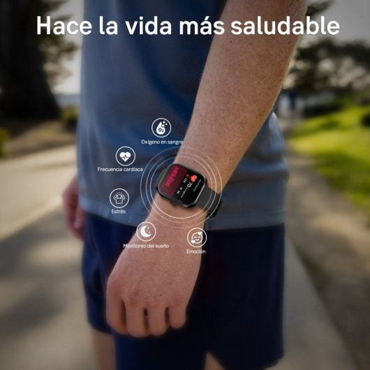 Rayofi D18 Reloj SmartWatch Negro 1,83" SpO2 Pulsómetro Monitor Sueño
