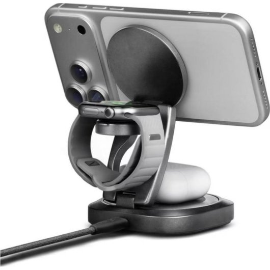 Cargador inalámbrico Energea Alumag Gyro 360 35W MagSafe Qi USB-C