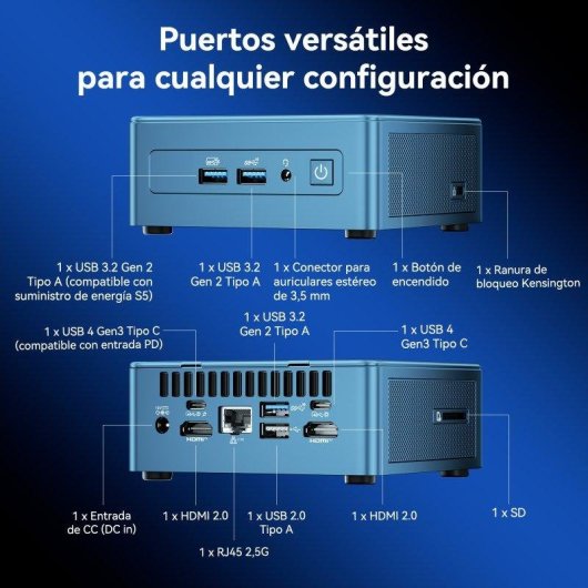 Mini PC GEEKOM IT12 Intel Core Ultra 5 125U 16GB 512GB SSD Windows 11 WiFi 7