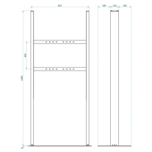 Kimex Soporte Para Escaparate Para Pantallas 55", Sin Cover, Base Estándar