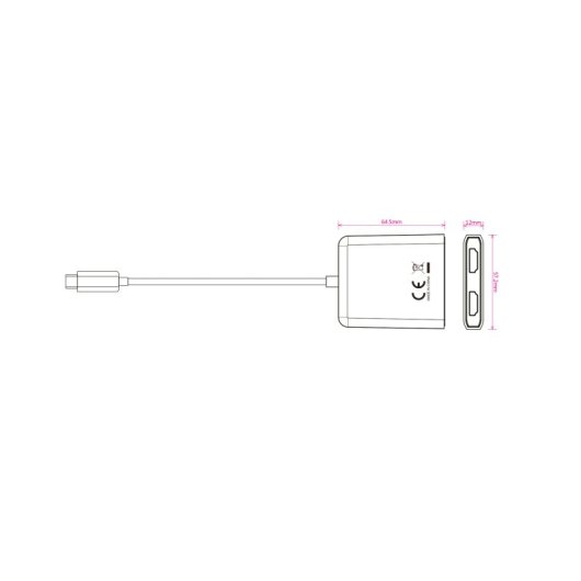 Kimex Adaptador Usb-c A 2 Hdmi 4k