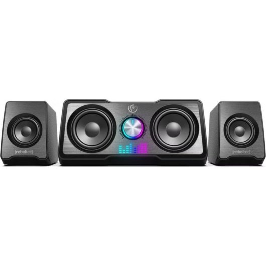 Altavoces Rebeltec Multimedia 2.1 USB 22W avec subwoofer puissant et LED RGB