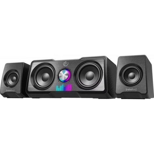 Altavoces Rebeltec Multimedia 2.1 USB 22W avec subwoofer puissant et LED RGB
