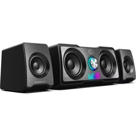 Altavoces Rebeltec Multimedia 2.1 USB 22W avec subwoofer puissant et LED RGB