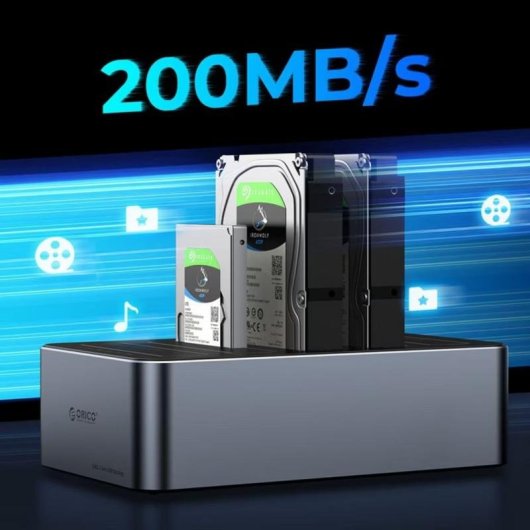 Docking station Orico 6656C3-C per 5 dischi SATA USB 3.2 Gen 2 clonazione offline