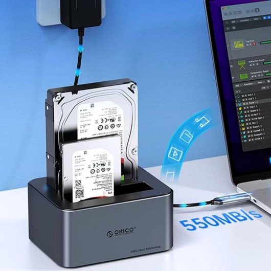 Docking station Orico 6656C3-C per 5 dischi SATA USB 3.2 Gen 2 clonazione offline