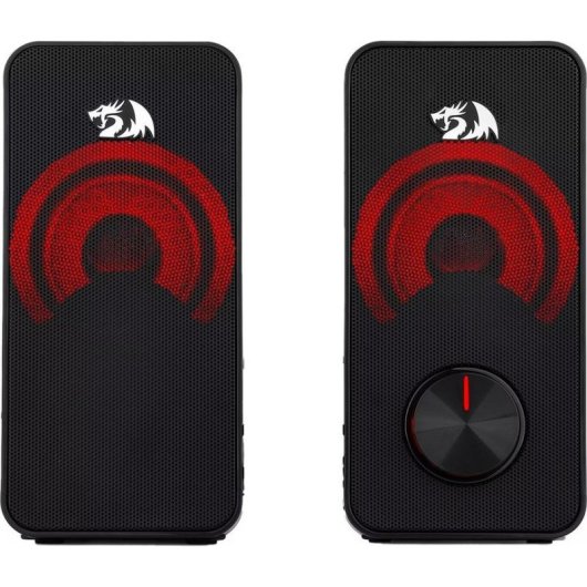 Haut-parleurs Redragon Stentor 2.0 USB et jack 6W avec éclairage rouge
