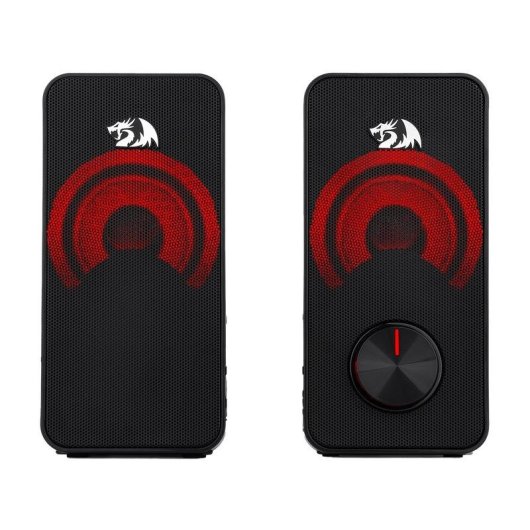 Haut-parleurs Redragon Stentor 2.0 USB et jack 6W avec éclairage rouge
