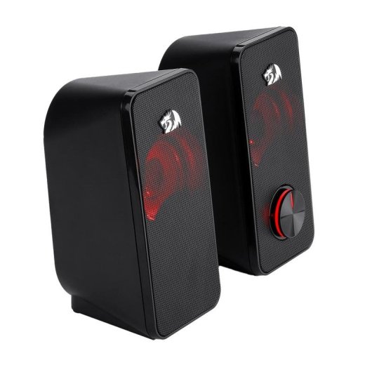 Haut-parleurs Redragon Stentor 2.0 USB et jack 6W avec éclairage rouge