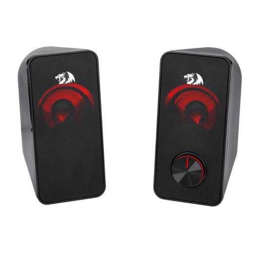 Haut-parleurs Redragon Stentor 2.0 USB et jack 6W avec éclairage rouge