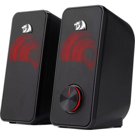 Haut-parleurs Redragon Stentor 2.0 USB et jack 6W avec éclairage rouge
