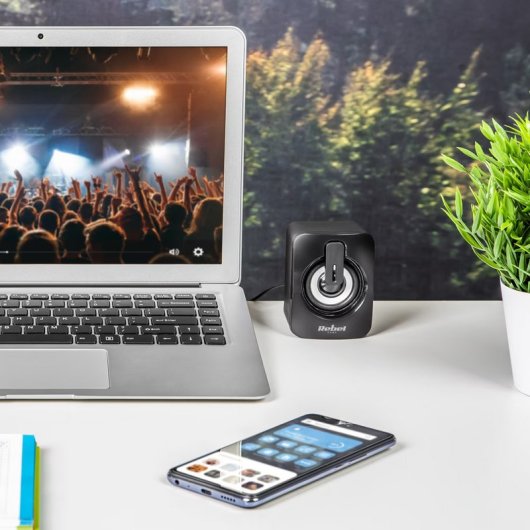 Haut-parleurs Rebel PC 2.0 USB 6W avec son clair et design compact