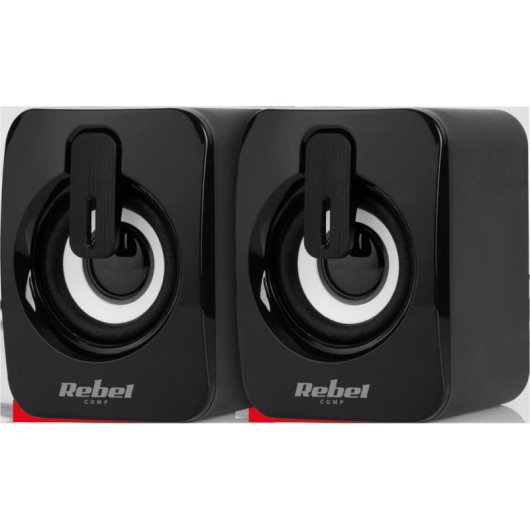 Haut-parleurs Rebel PC 2.0 USB 6W avec son clair et design compact