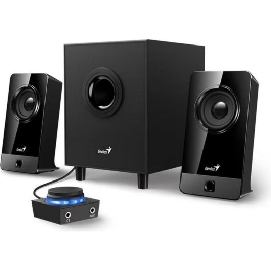 Altoparlanti Genius 2.1 con connessione jack 3,5 mm e potenza 10 W