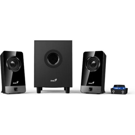 Altoparlanti Genius 2.1 con connessione jack 3,5 mm e potenza 10 W