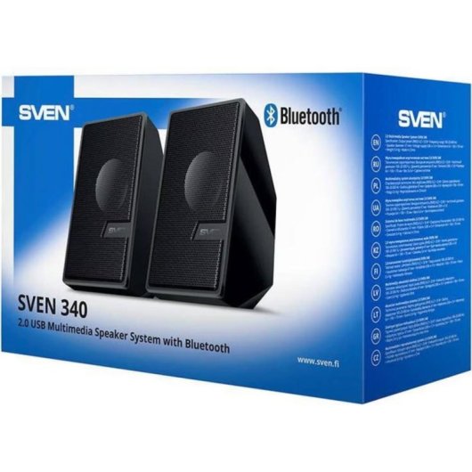 Haut-parleurs Sven 340 USB stéréo 6W avec Bluetooth et contrôle intégré