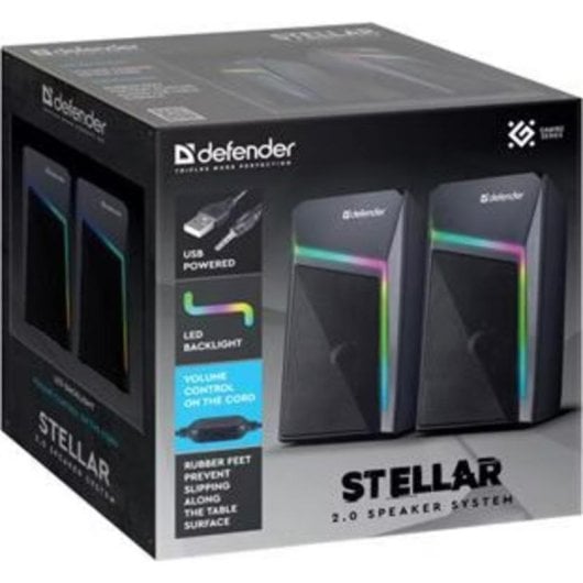 Lautsprecher Defender PC USB und 3,5 mm Klinke 6 W Leistung schwarz