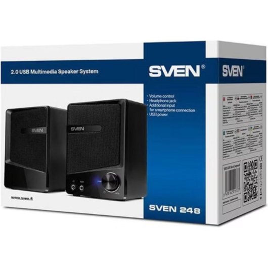 Colunas Sven PC compactas USB 4W com som estéreo