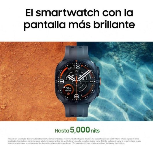 Samsung Galaxy Watch Ultra2 4G LTE 1,5" 47mm Titanio Gris Correa Negra