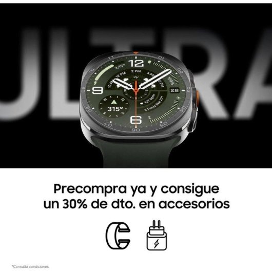 Samsung Galaxy Watch Ultra2 4G LTE 1,5" 47mm Titanio Plata Correa Verde