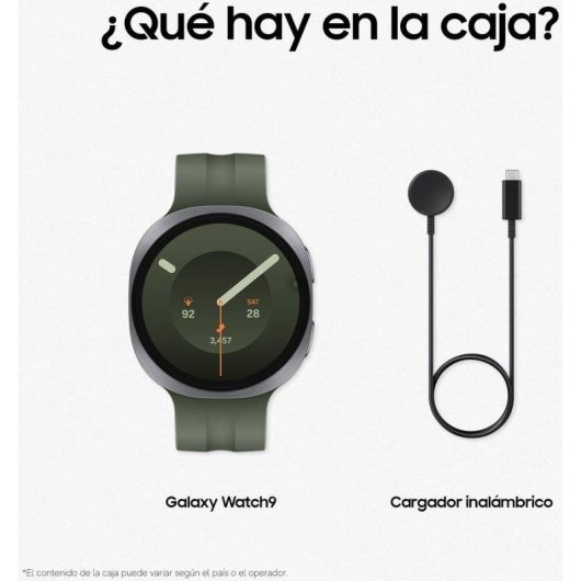 Samsung Galaxy Watch9 WiFi Bluetooth 44mm Plata Correa Verde