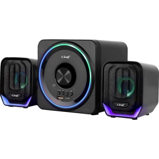 Altavoces LinQ PC Bluetooth 2.1 10 W con USB y entrada auxiliar