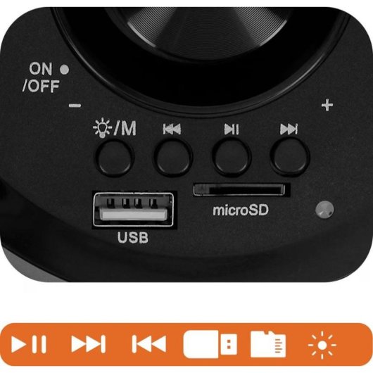 Altavoces LinQ PC Bluetooth 2.1 10 W con USB y entrada auxiliar