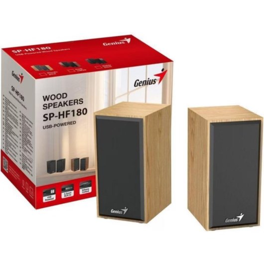 Altoparlanti Genius in legno USB 2.0 canali 6 W con connettore 3,5 mm