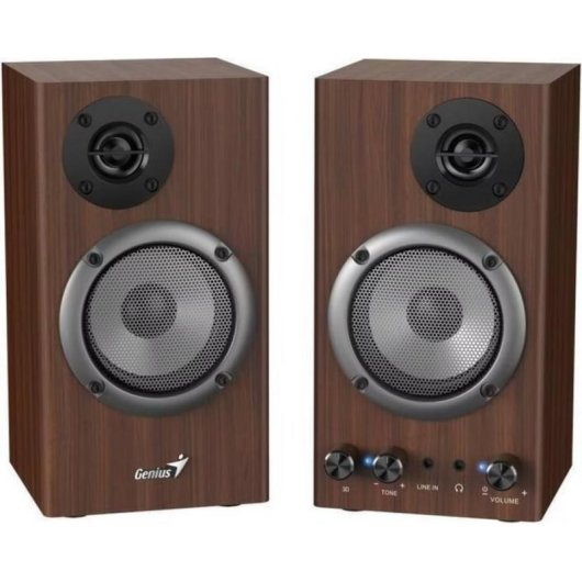 Altavoces Genius PC con conexión 3,5 mm y potencia de 16 W en madera