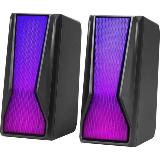 Colunas Marvo PC Bluetooth 2.0 6W potência design compacto preto