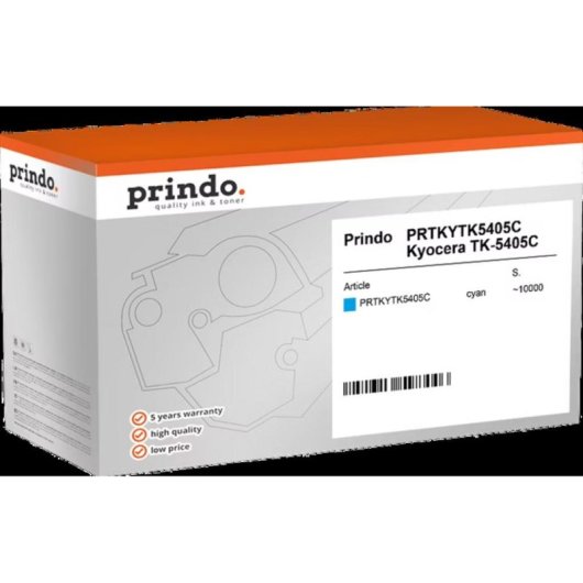 Tóner Prindo MC54335 compatible Kyocera TK-5405C cian 10000 páginas