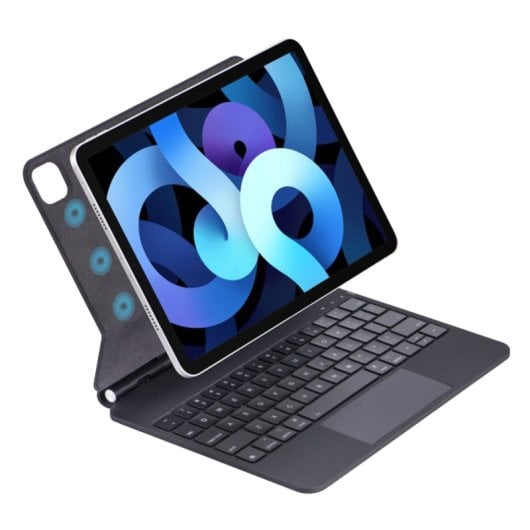 Royal Bailey Mk-x7 Funda Con Bluetooth Teclado Para Ipad Air 11(2024)/ipad Air 5 10.9(2022)/ipad Air 4 10.9(2020)/ipad Pro 11(2022/2021/2020/2018) Negro