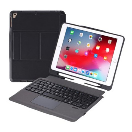 Royal Bailey T206 Funda Con Bluetooth Teclado Para Ipad 10.2(2021/2020/2019)/ipad Air 10.5/ipad Pro 10.5 Negro