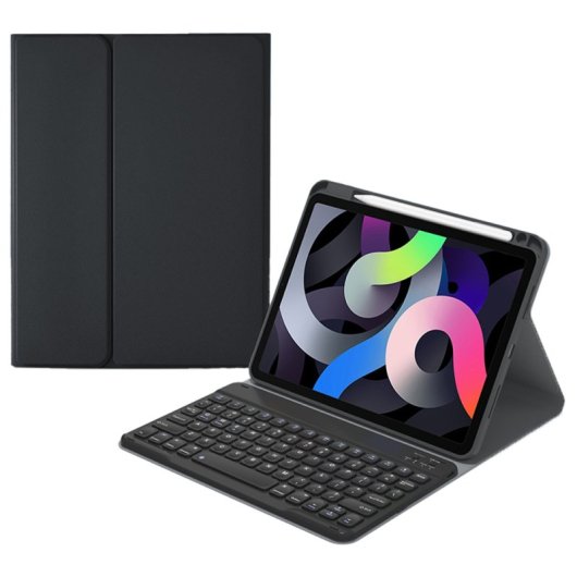 Royal Bailey Hf102 Funda Con Bluetooth Teclado Para Ipad 10.2(2021/2020/2019)/ipad Air 10.5/ipad Pro 10.5 Negro