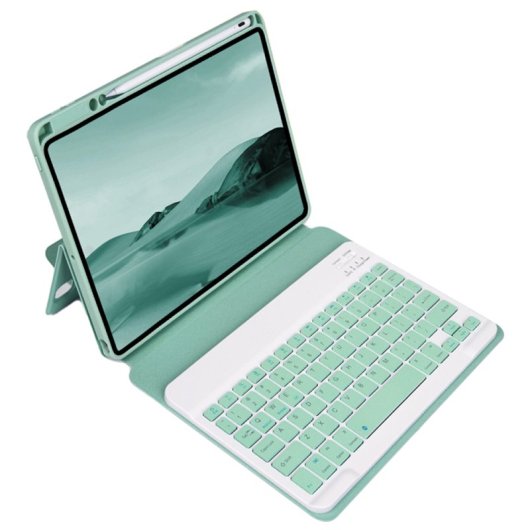 Royal Bailey Sx12 Funda Con Bluetooth Teclado Para Ipad 10.2(2021/2020/2019)/ipad Air 10.5/ipad Pro 10.5 Verde