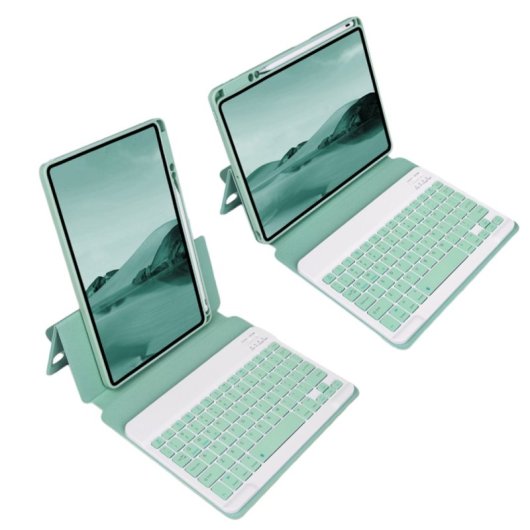 Royal Bailey Sx12 Funda Con Bluetooth Teclado Para Ipad 10.2(2021/2020/2019)/ipad Air 10.5/ipad Pro 10.5 Verde