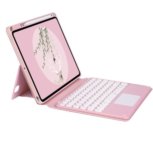 Royal Bailey Sy209c Funda Con Bluetooth Teclado Para Ipad 10th(2022)10.9 Rosa