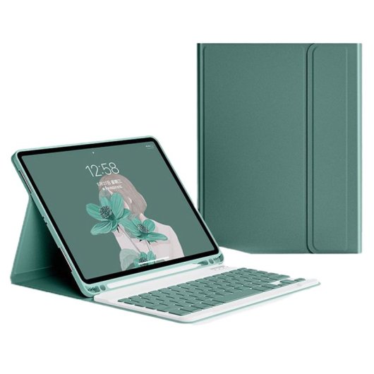 Royal Bailey Ps209 Funda Con Bluetooth Teclado Para Ipad 10th(2022)10.9 Verde