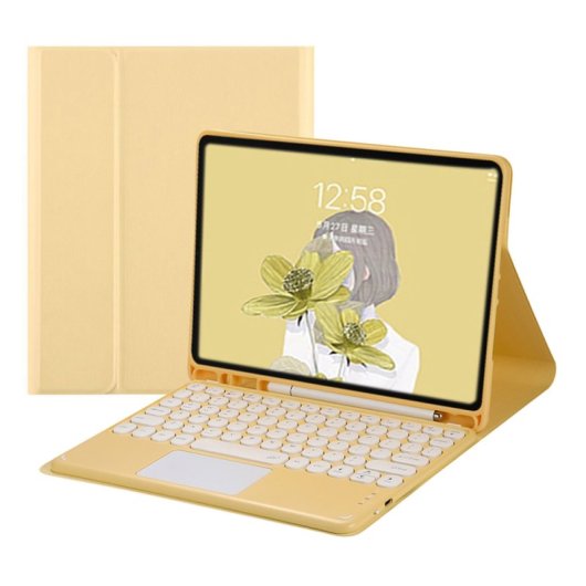 Royal Bailey Ty209c Funda Con Bluetooth Teclado Para Ipad 10th(2022)10.9 Amarillo