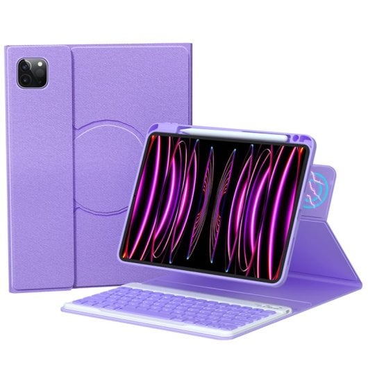 Royal Bailey Hd209 Funda Con Bluetooth Teclado Para Ipad 10th(2022)10.9 Morado