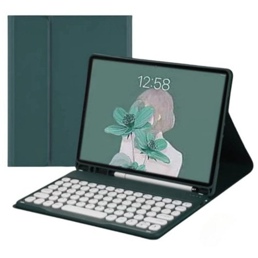 Royal Bailey Ty-x210 Funda Con Bluetooth Teclado Para Samsung Funda Con Bluetooth Teclado Para Galaxy Tab A9+ 11" X210 Verde