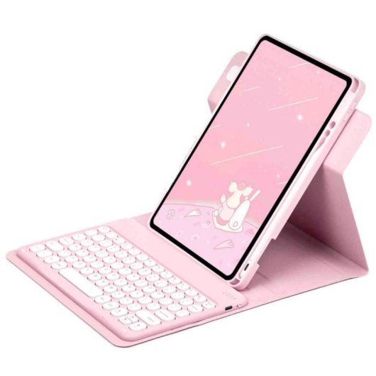 Royal Bailey Pd-d209 Funda Con Bluetooth Teclado Para Ipad 10th(2022)10.9 Rosa