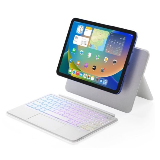 Royal Bailey P109 Funda Con Bluetooth Teclado Para Ipad 10th(2022)10.9 Blanco